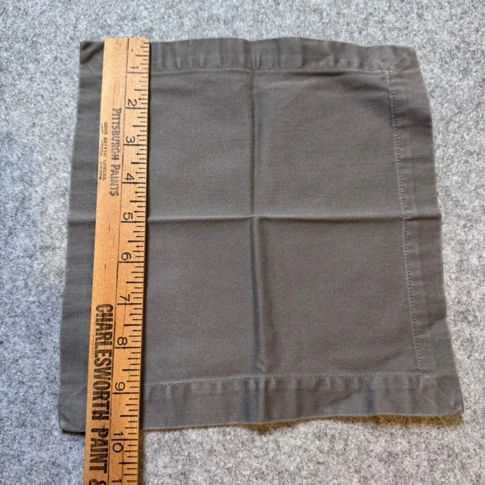 Set of 12 RH Restoration Hardware cocktail napkins in charcoal gray